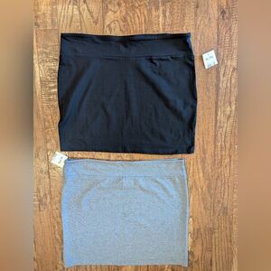 Black and Gray Women's Mini Skirt Duo XL New With Tags